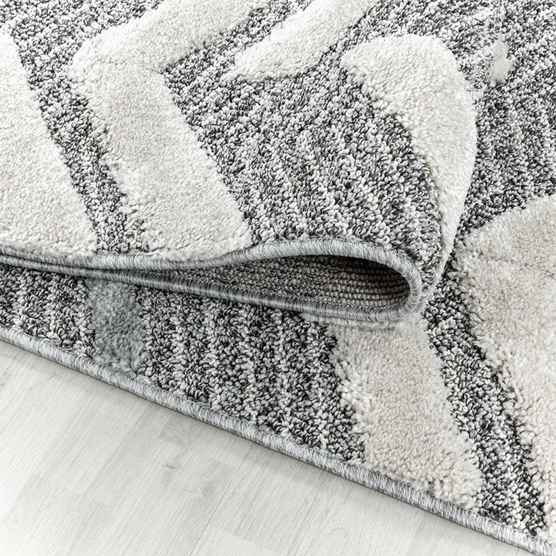 Scandinavian floor rug - Pitea Panel Grey/Cream