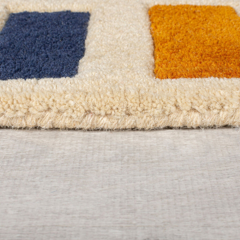 Retro Floor Rug - Ryano Blocks Multicolor