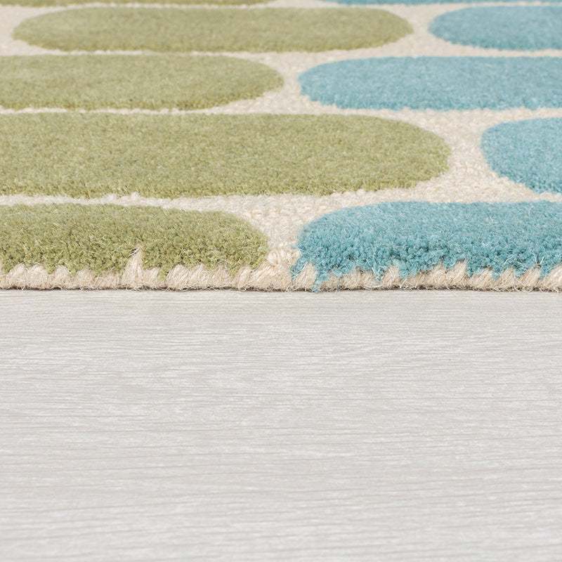 Modern floor rug - Rado Fossil Green/Yellow