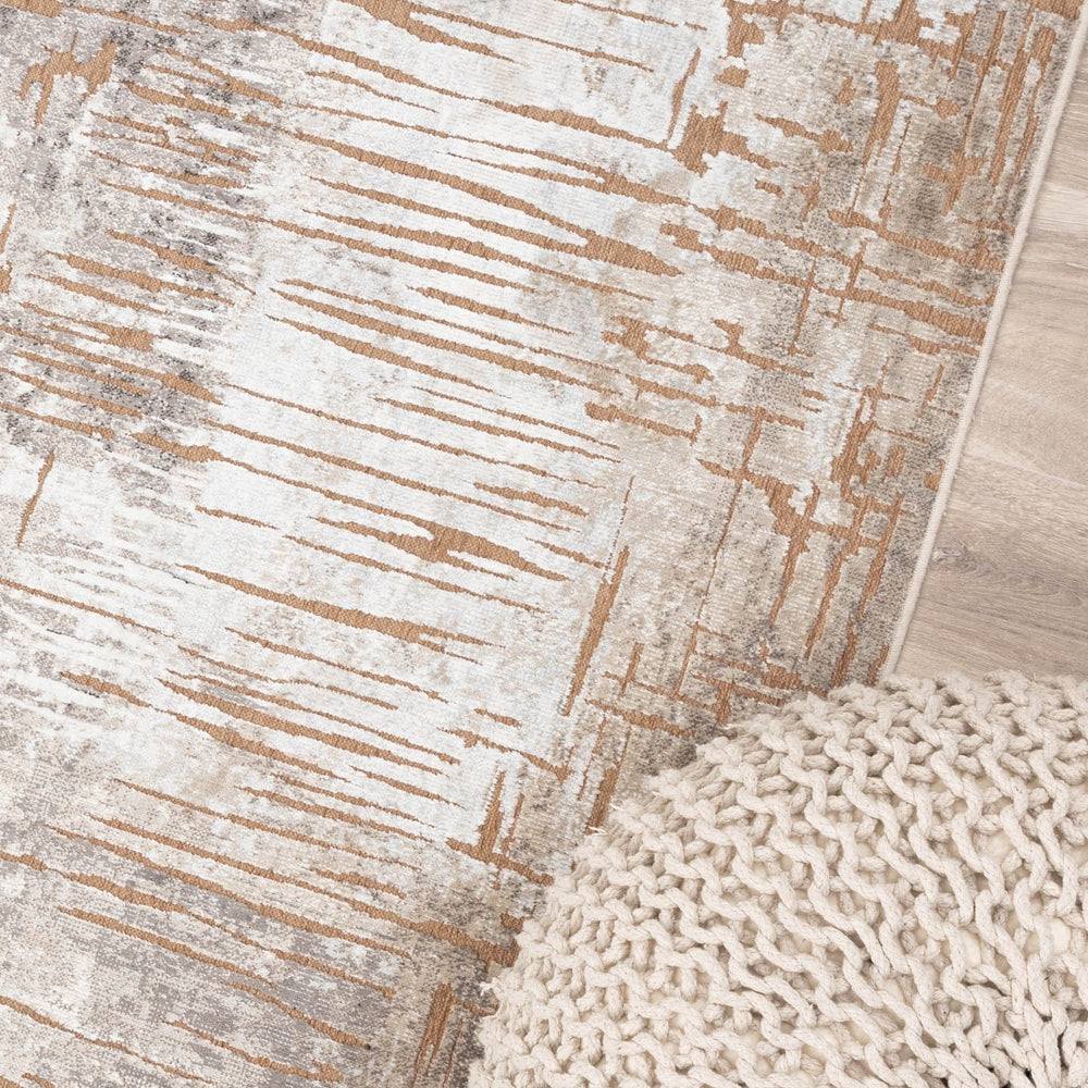 Modern Rug - Hendrix Grunge Cream/Terracotta
