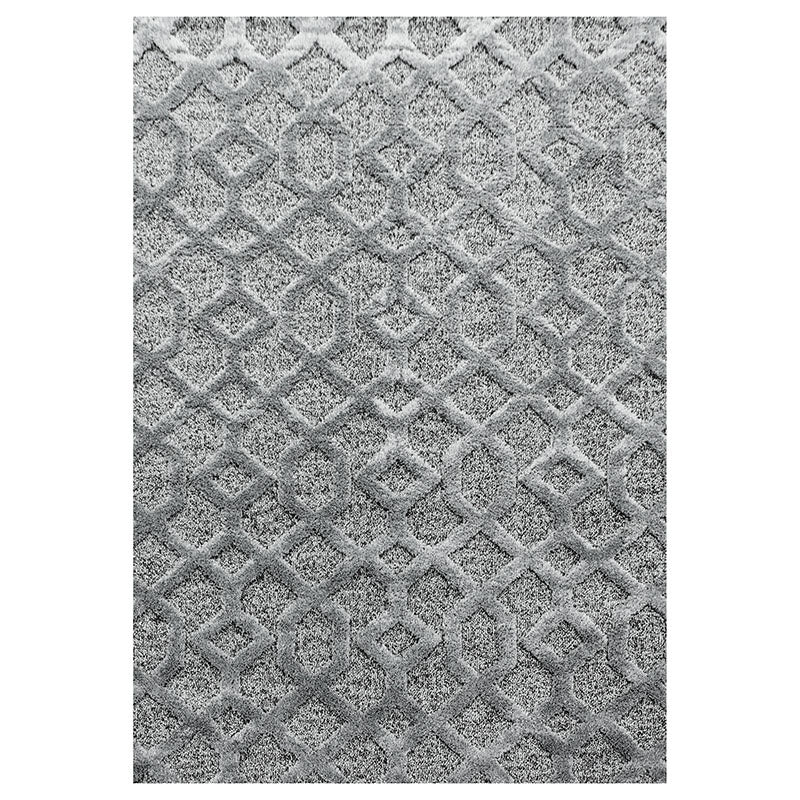Scandinavian floor rug - Pitea Tile Grey