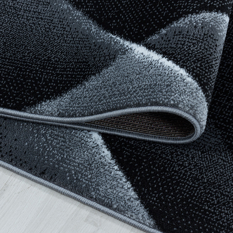 Modern floor rug - Streaky Lines Black