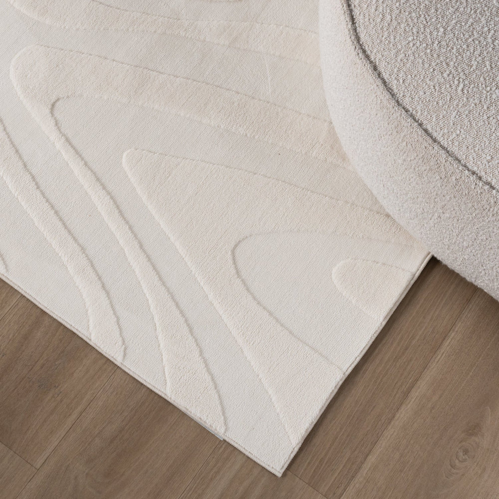 Scandinavian Rug - Charm Shapes White