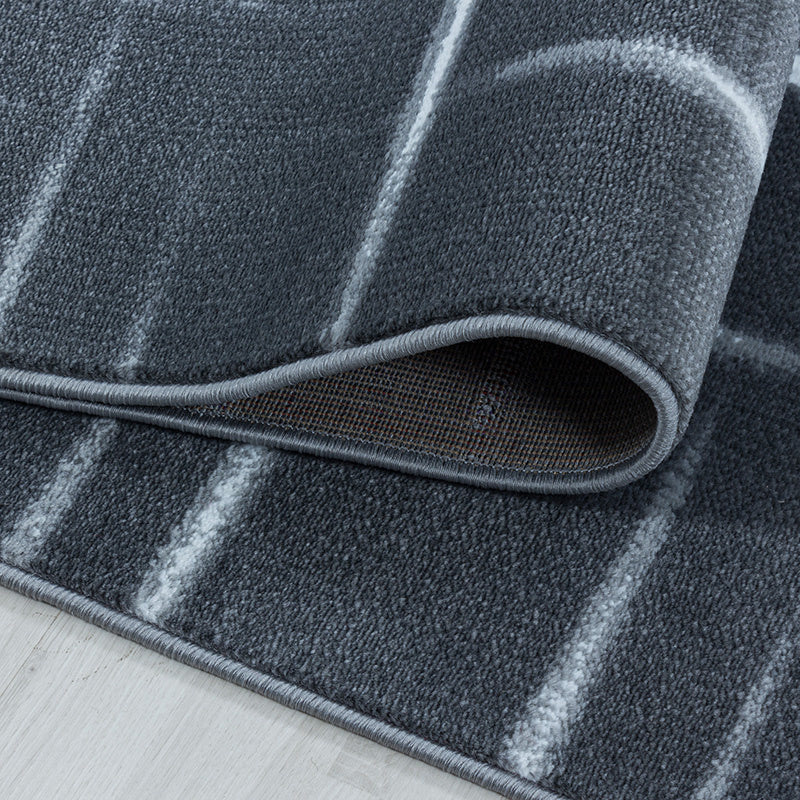 Modern floor rug - Streaky Scratch Grey/White