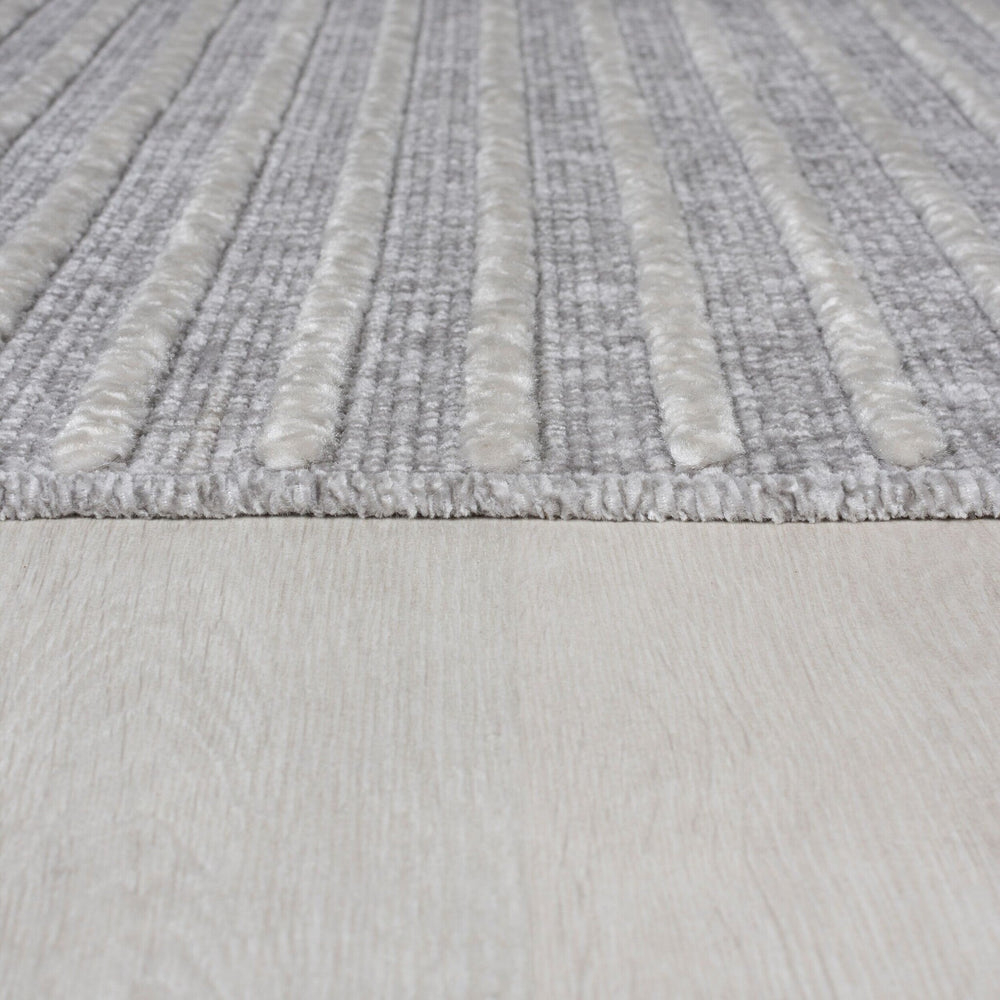Washable floor rug - Elto Stripe Grey