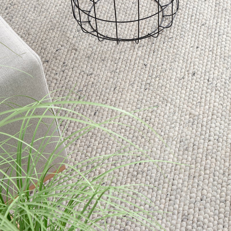 Round Wool Rug - Feline Grey/Blended
