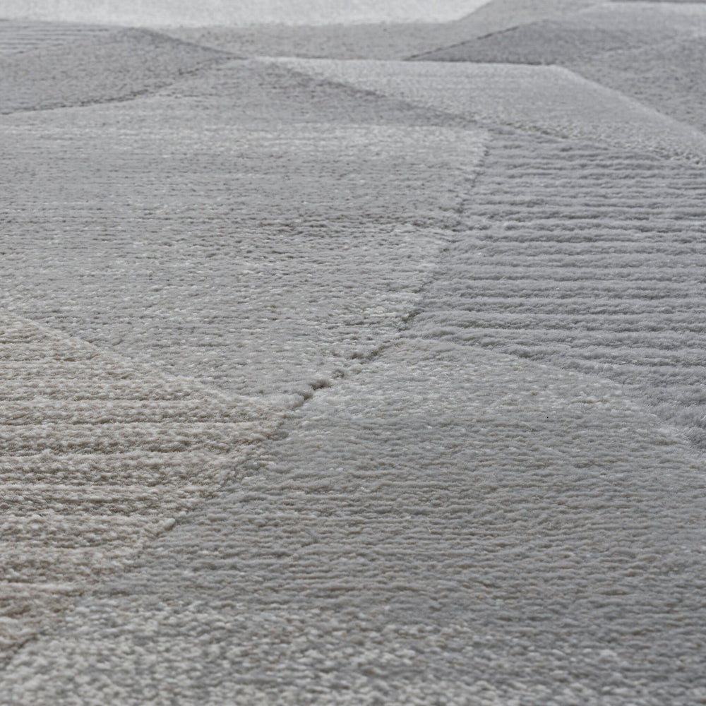 Abstract Floor Rug - Axil Grey 6979