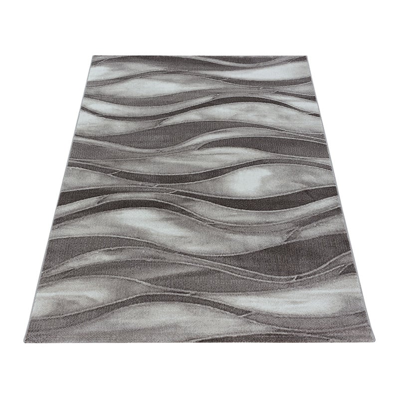 Modern floor rug - Streaky Current Brown/Beige