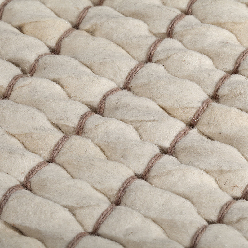 Wool floor rug - Louise White