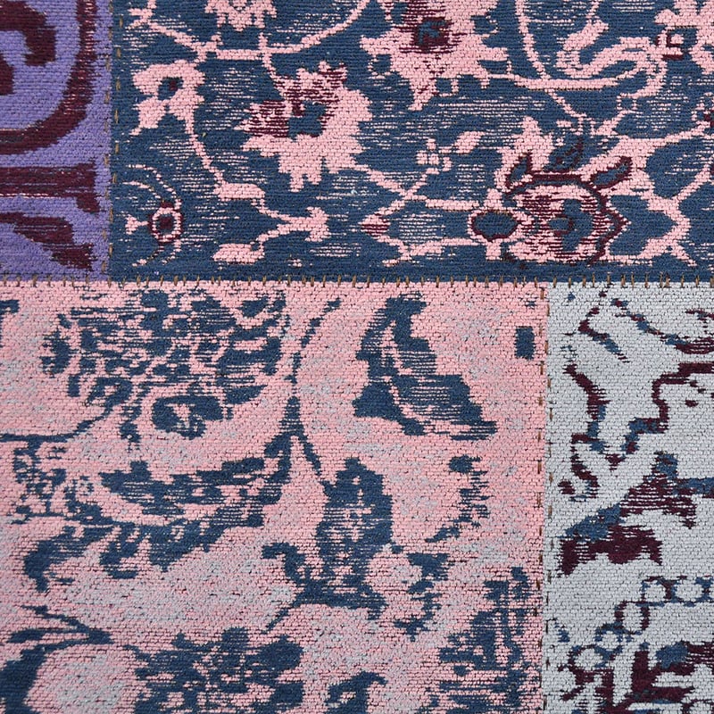 Patchwork floor rug - Delany Pink