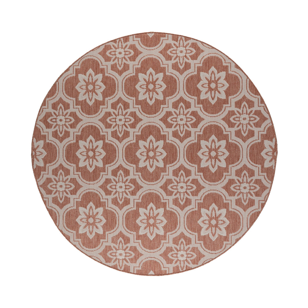 Round Outdoor Rug – Rio Flower Pink