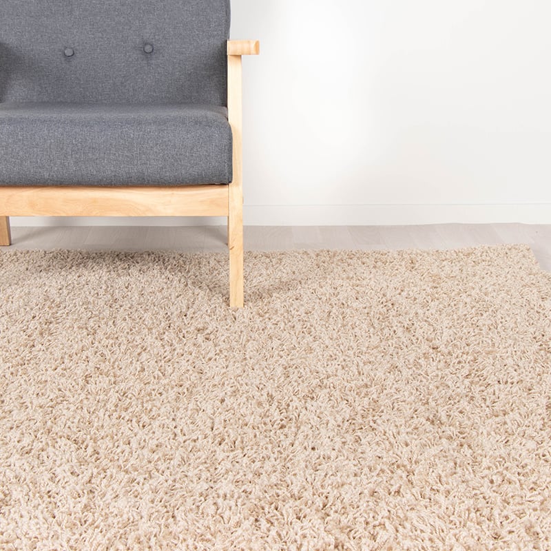 High Pile Rug - Solid Beige