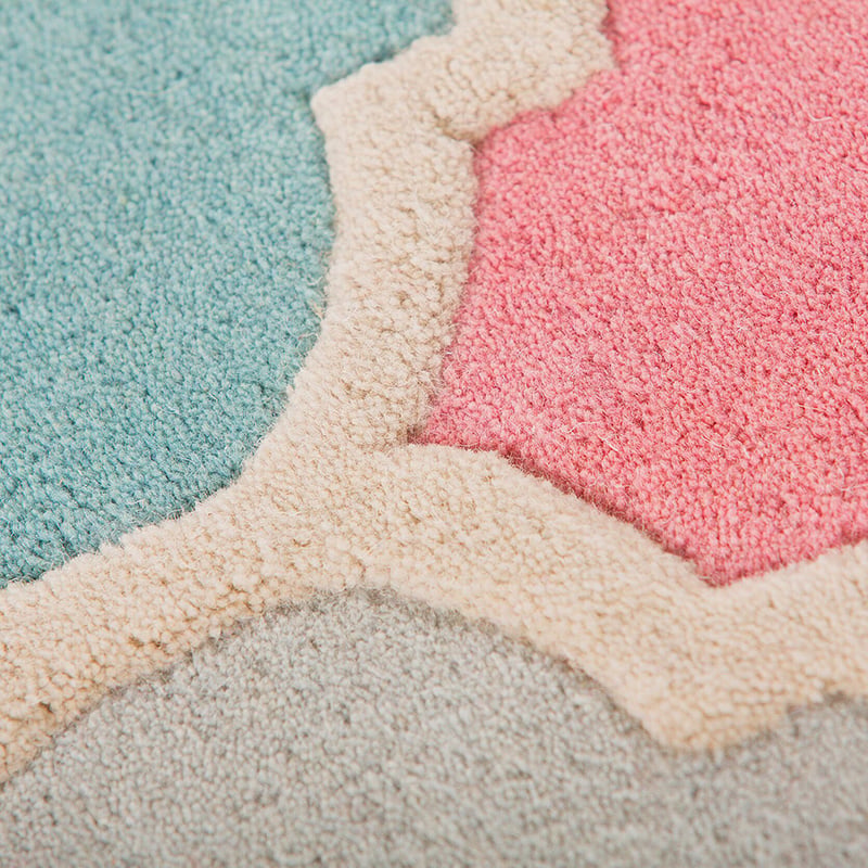 Modern floor rug - Illo Rosella Rose/Blue