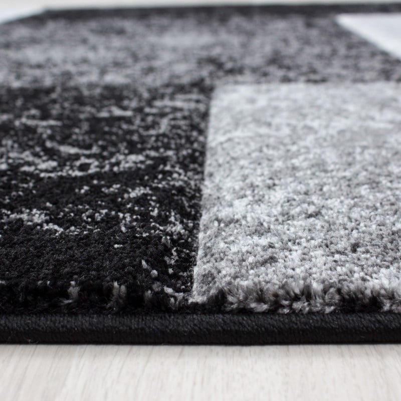 Modern floor rug - Tetris Black 1330