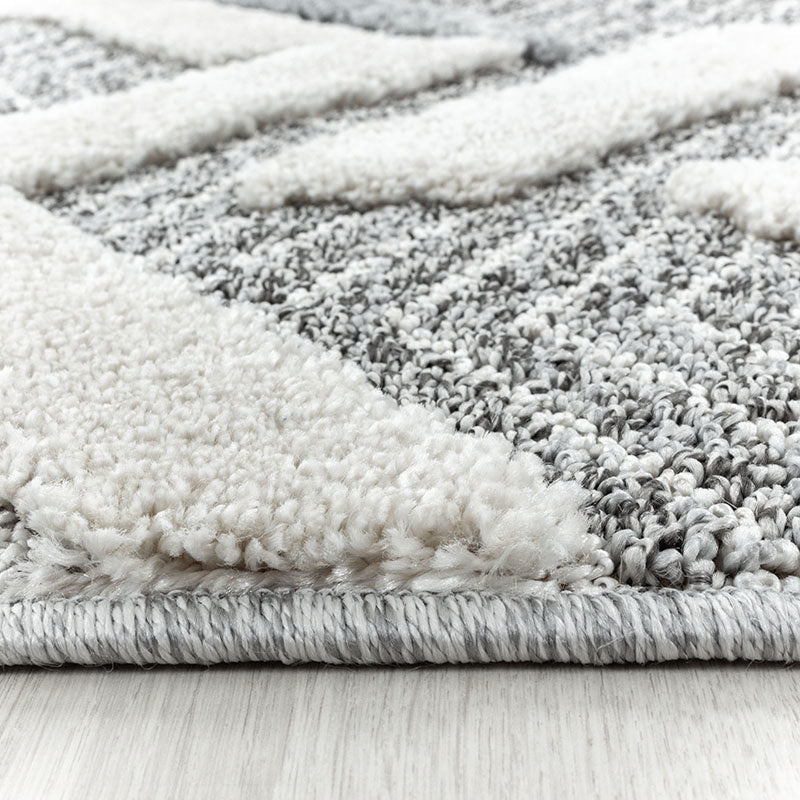 Scandinavian floor rug - Pitea Panel Grey/Cream