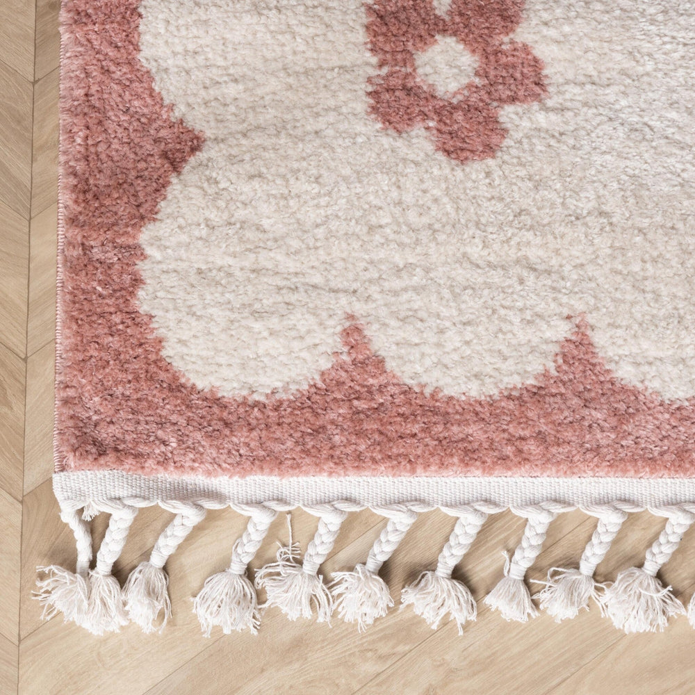 Washable children's rug - Moos Flower Pink