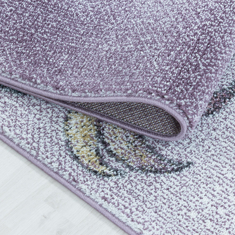 Children's floor rug Unicorn - Fleurtje Purple