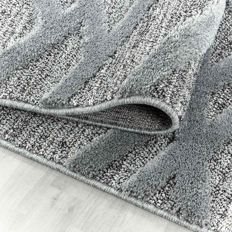 Scandinavian floor rug - Pitea Double Grey