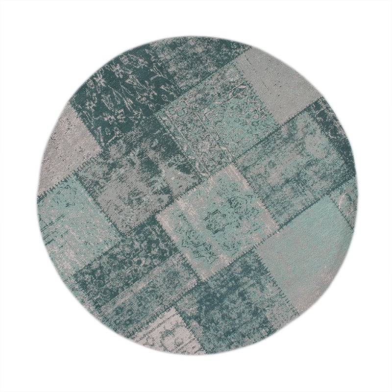 Round Patchwork Rug - Dreams Mint