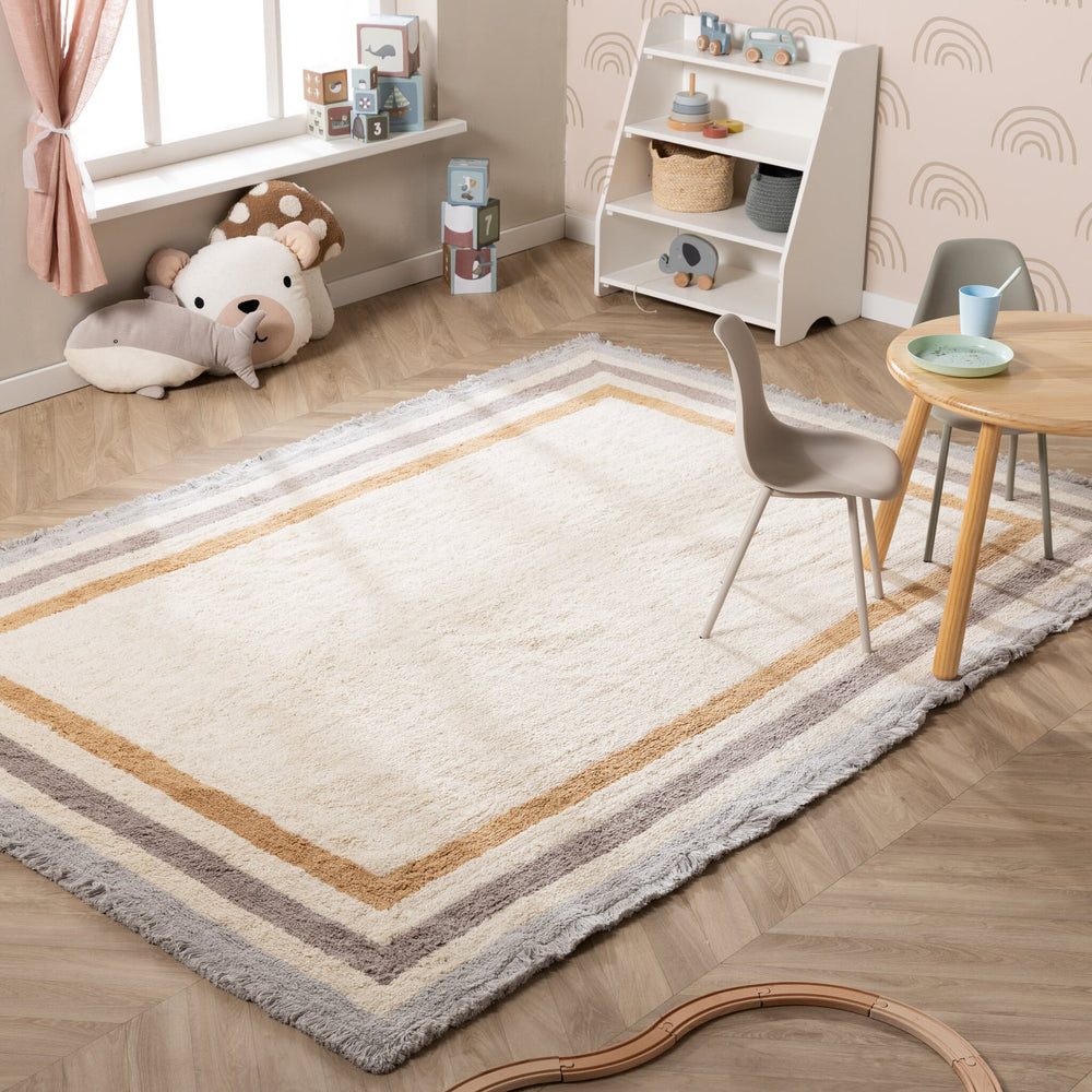 Washable children's rug - Milo Grey