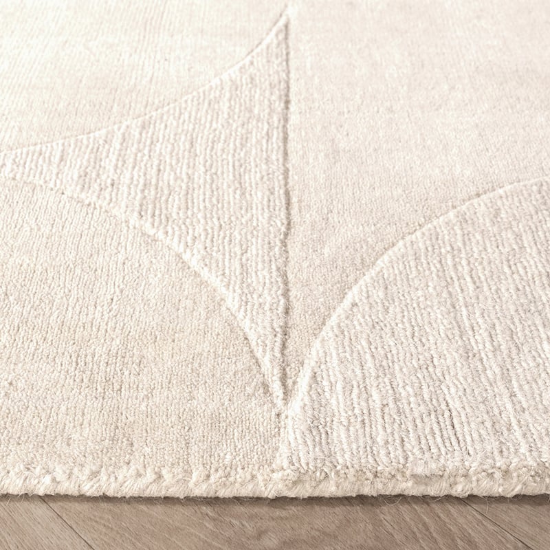 Wool Rug - Giselle Circles White