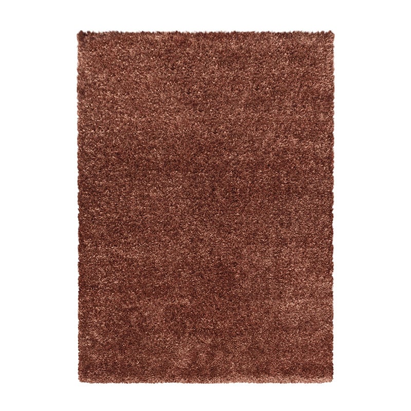 High-pile floor rug - Blushy Terra/Brown