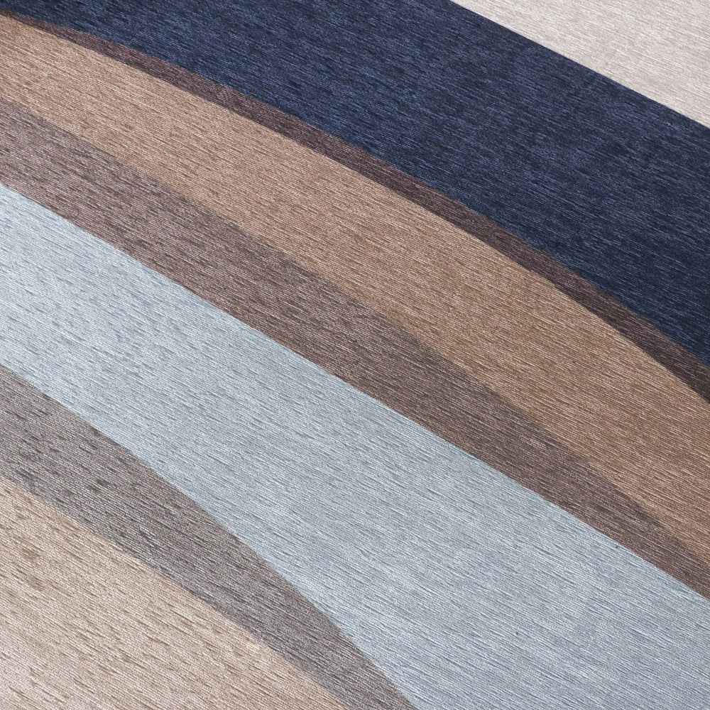 Geometric Rug – Swing Waves Blue/Brown