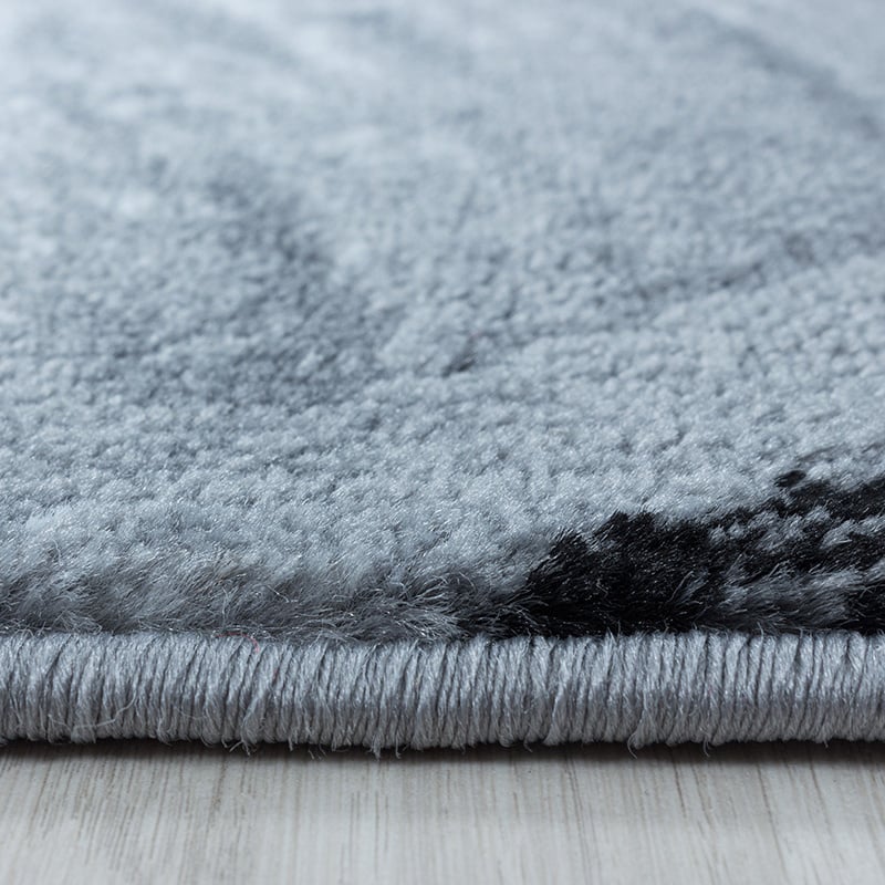 Modern Floor Rug - Streaky Path Black/Grey