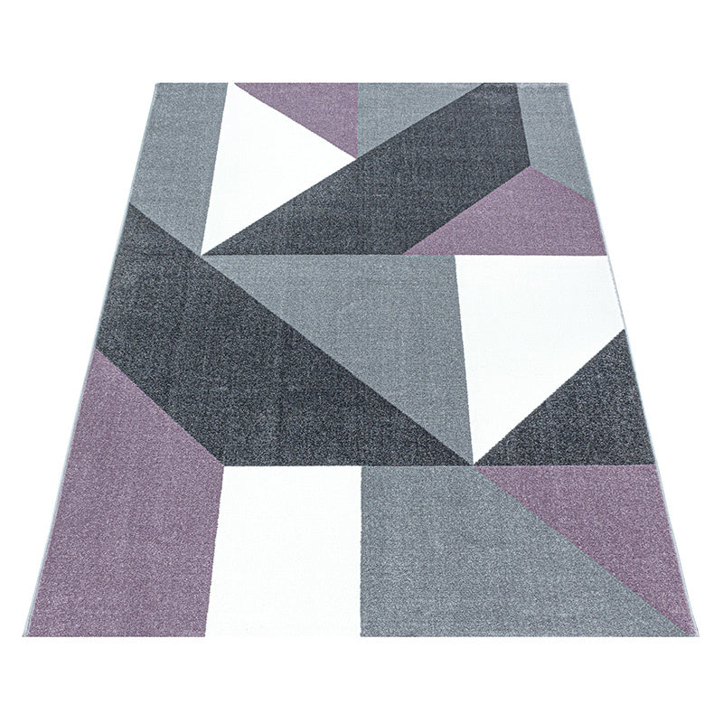 Modern floor rug - Optimism Design Purple/Grey