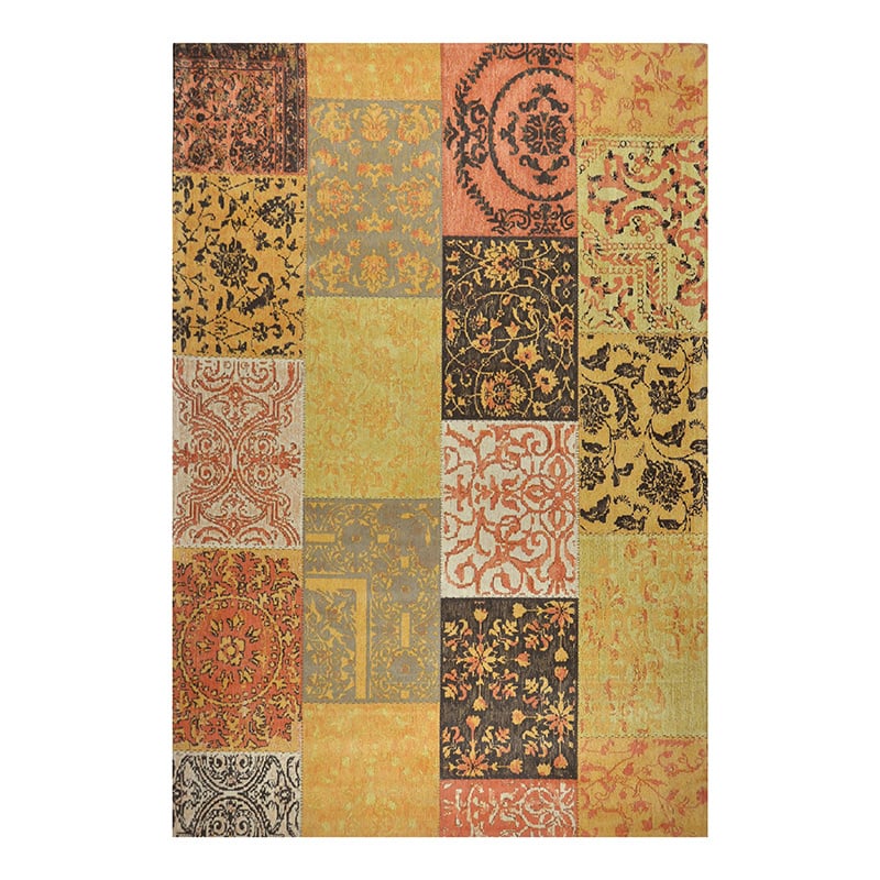 Patchwork Floor Rug - Delany Ocher Yellow