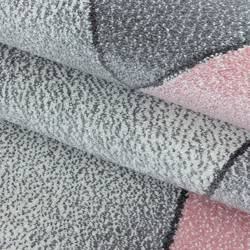 Modern Floor Rug - Brick Pink 1120