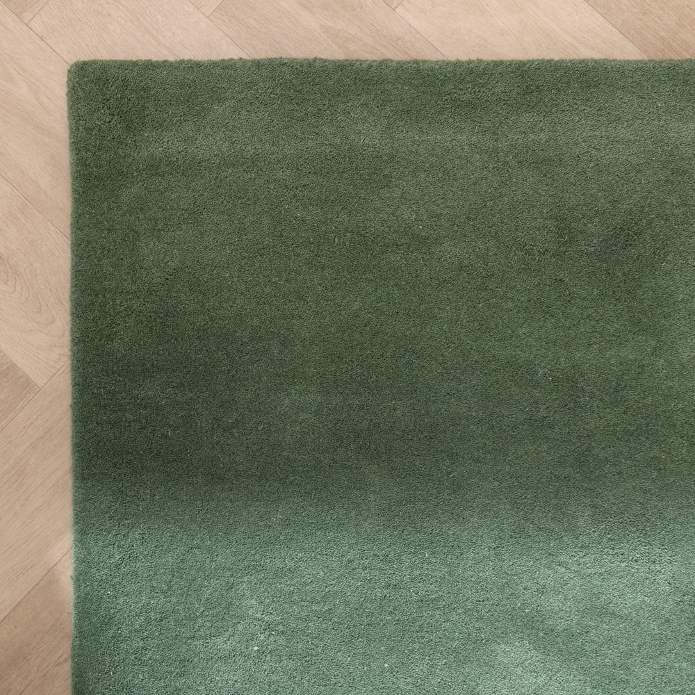 Wool Abstract Rug - Clarice Olive Green/Mint
