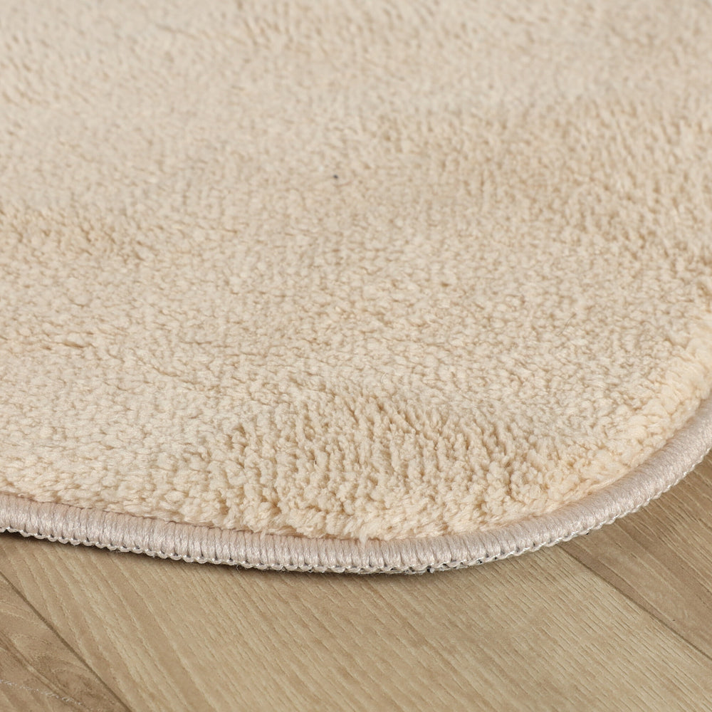 Round washable rug - Puck Beige