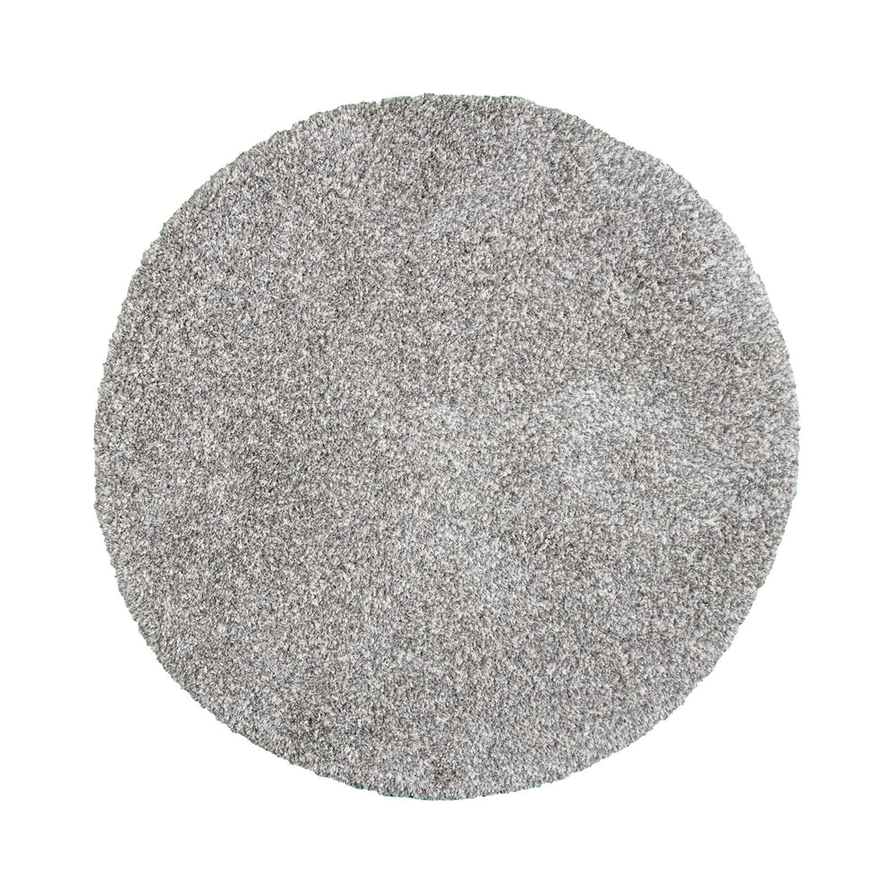Round high-pile rug - Yves Light grey