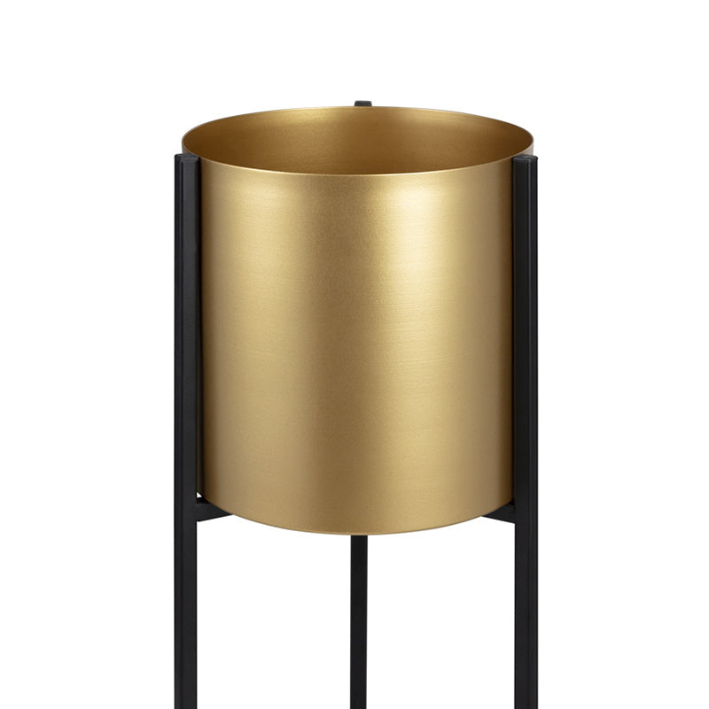 Metal planter on stand - Lily Gold 2/set