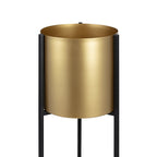 Metal planter on stand - Lily Gold 2/set