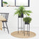 Metal planter on stand - Lily Black 2/set