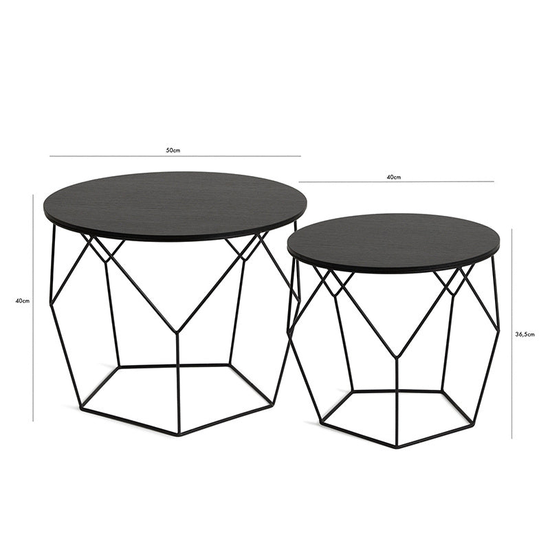 Side table - Gustav Black 2/set