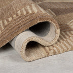 Abstract wool runner - Anko Beige