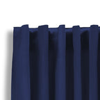 Luxury blackout curtains - Blue - Hooks