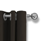 Luxury blackout curtains - Brown - Rings