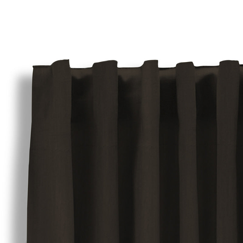 Luxury blackout curtains - Brown - Hooks