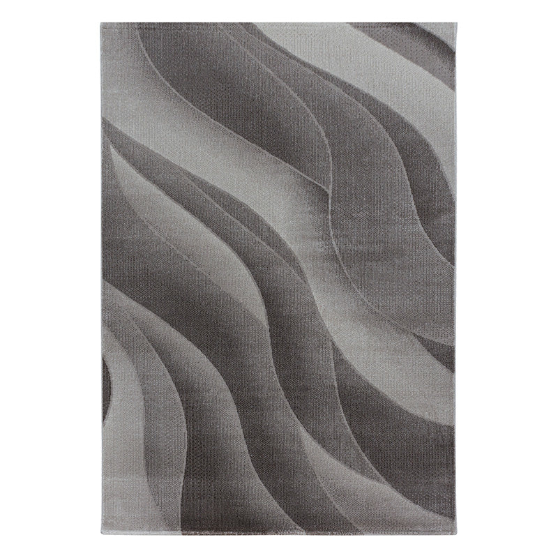 Modern floor rug - Streaky Waves Brown/Beige