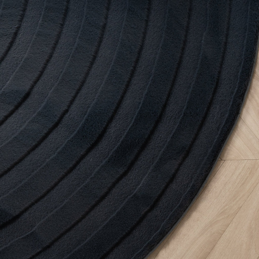 Irregular Rug - Flowy Lines Anthracite