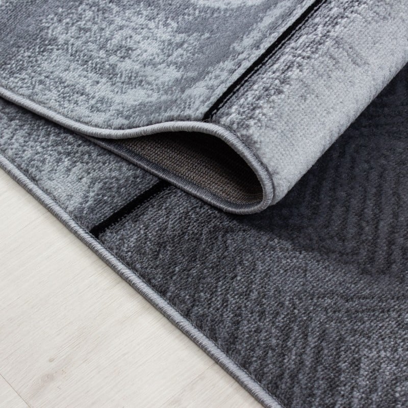 Modern floor rug - Plus Black 8007