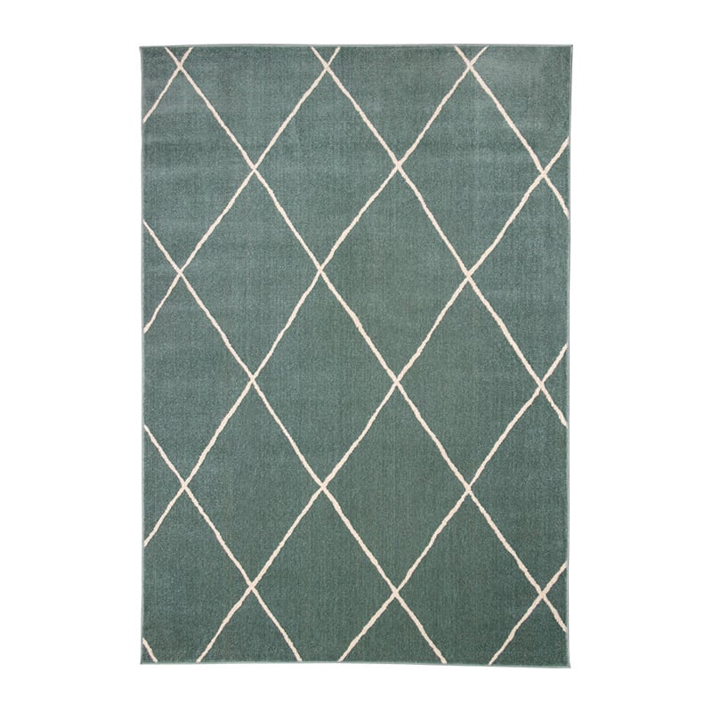 Scandinavian Outdoor Rug - Odin Lines Green