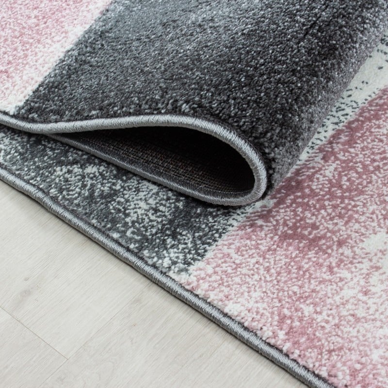 Modern floor rug - Tetris Pink 1710