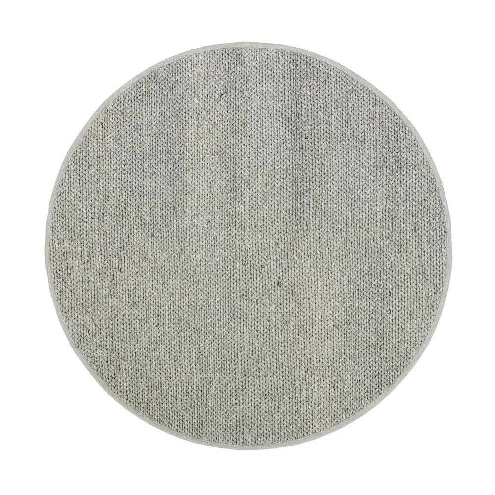 Round Wool Rug - Twist Grey