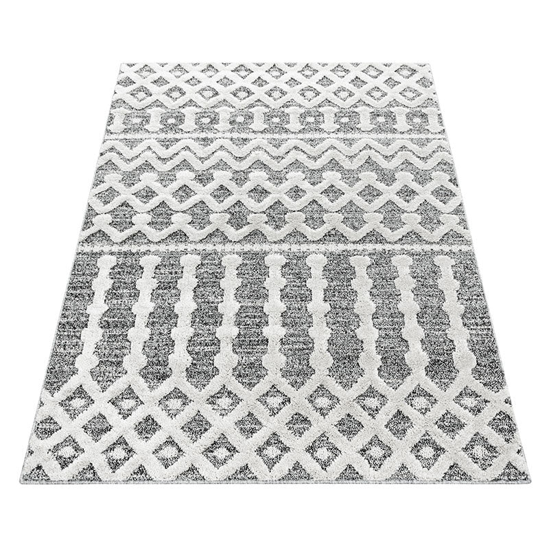 Scandinavian Floor Rug - Pitea Knot Grey/Cream