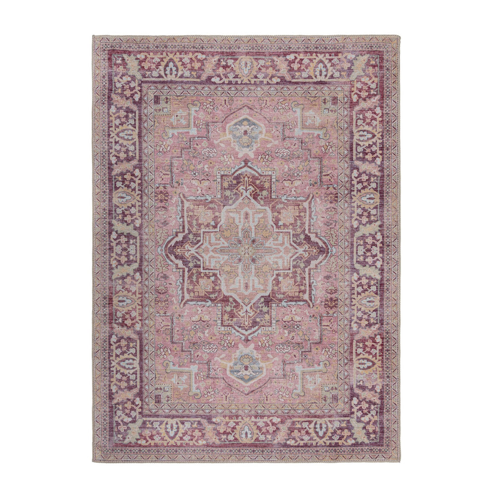 Washable floor rug - Reido Traditional Pink